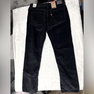 NEW LEVI’S BLACK LOW PRO SOFT, LIGHTWEIGHT CORDUROY JEANS PANTS SZ 30x30